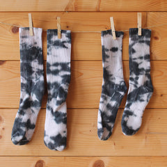 Black & White Tie-Dye Socks