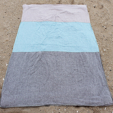 Linen Chambray / Blue / Grey Beach Blanket