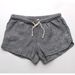 Linen Shorts > Charcoal Solid