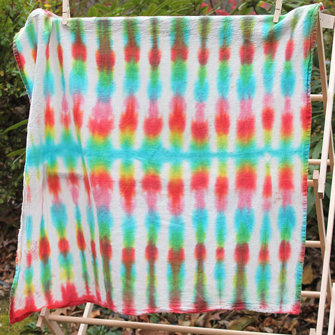 Jewel Fold Tie-Dye Dish Towel