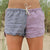Linen Shorts > Chambray + Violet Combo