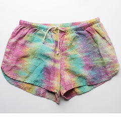 Linen Shorts > Rainbow Tie-Dye