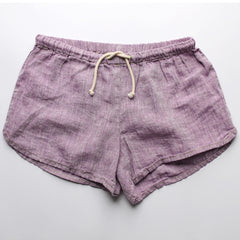 Linen Shorts > Violet Solid